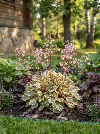 Камнеломка теневая Variegata